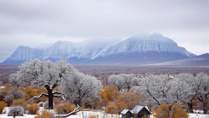 Ungewöhnlicher Schneefall in Südafrika im Winter 2023